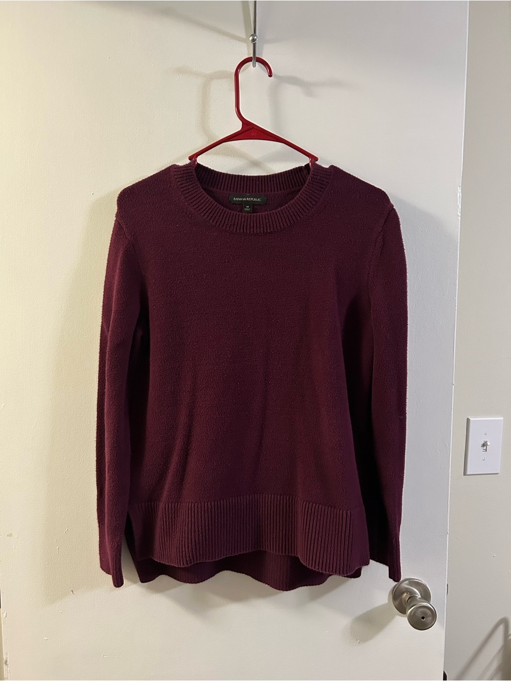 Maroon Crewneck Sweater from Banana Republic